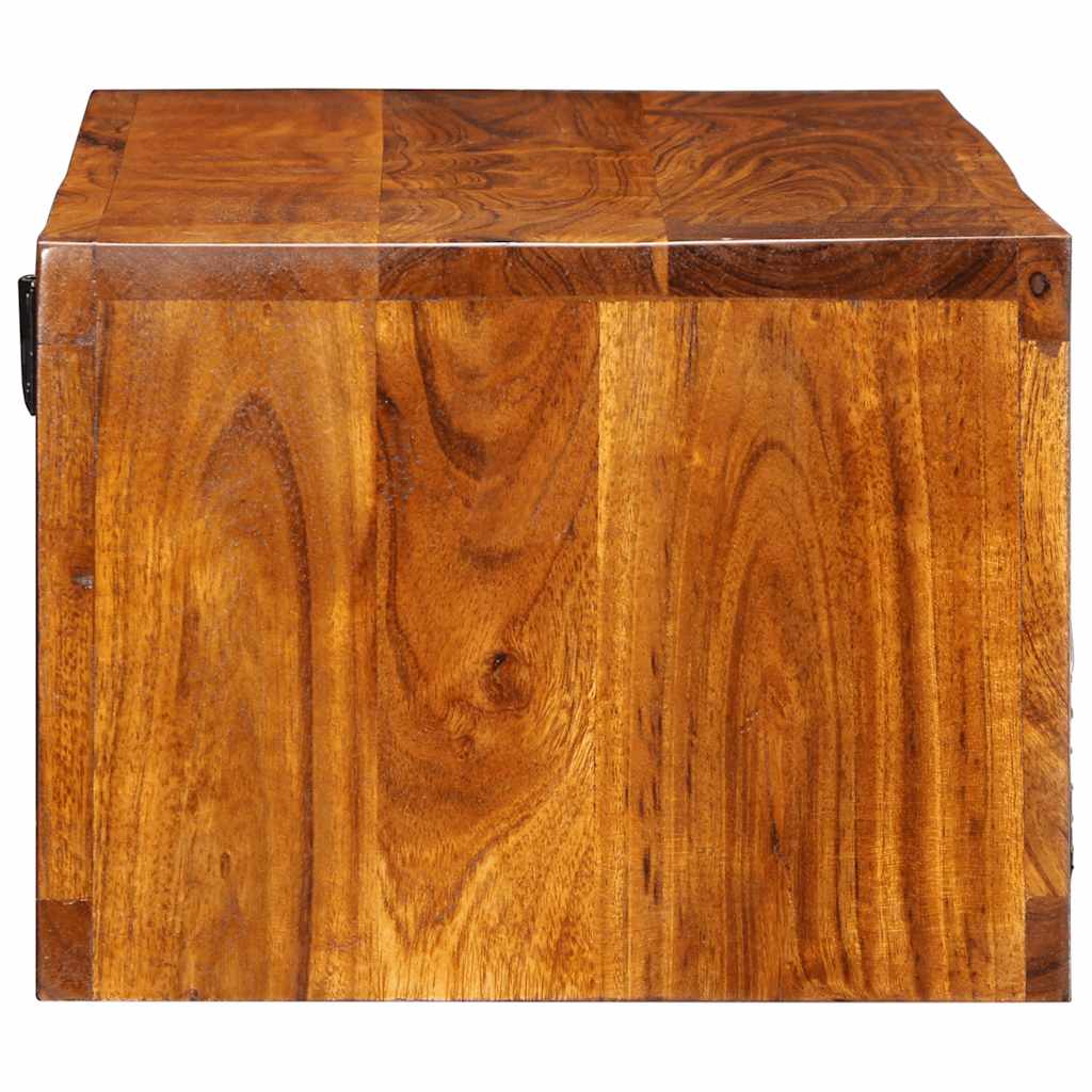 Veggmontert TV-skap flerfarget 100x30x22 heltre akasie