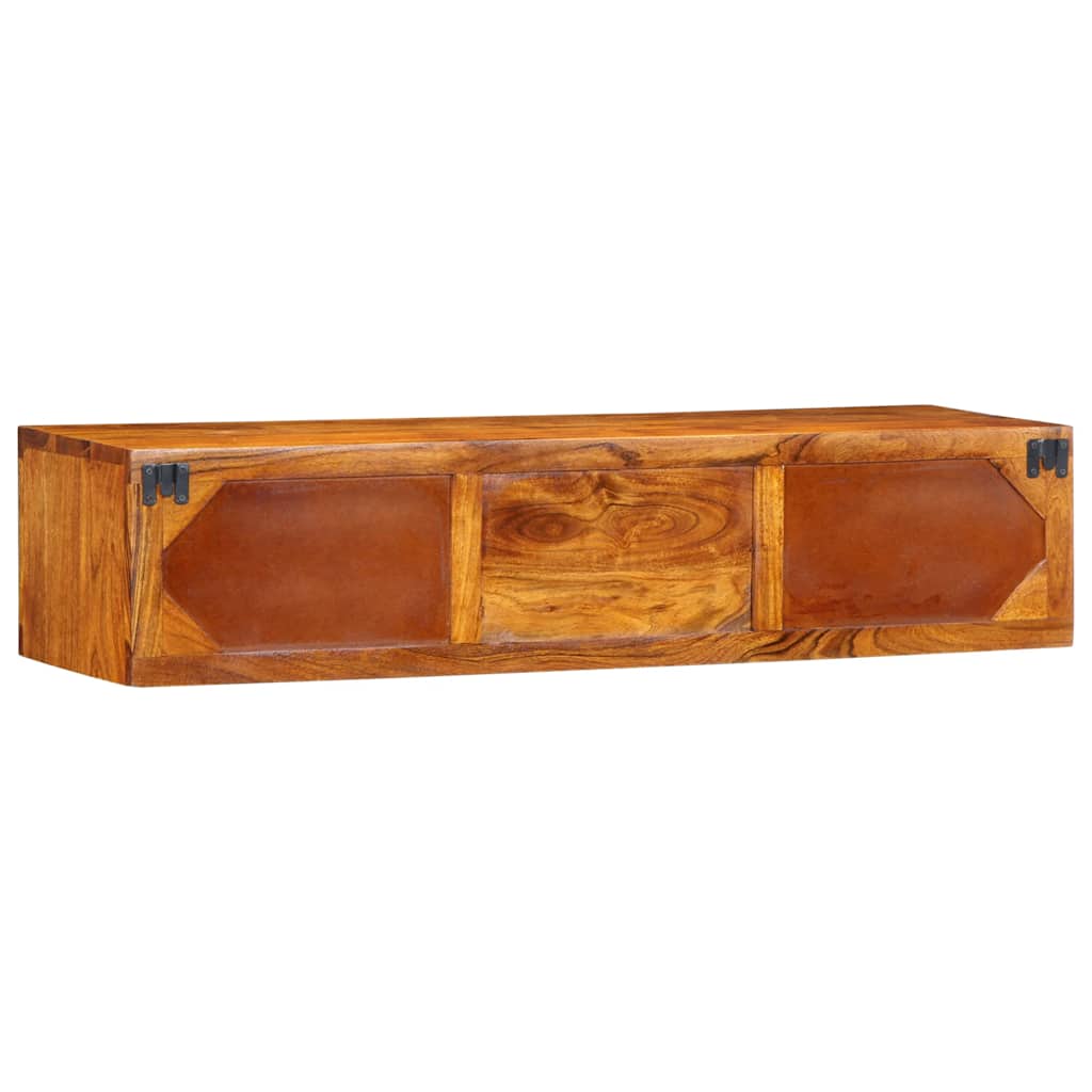 Veggmontert TV-skap flerfarget 100x30x22 heltre akasie