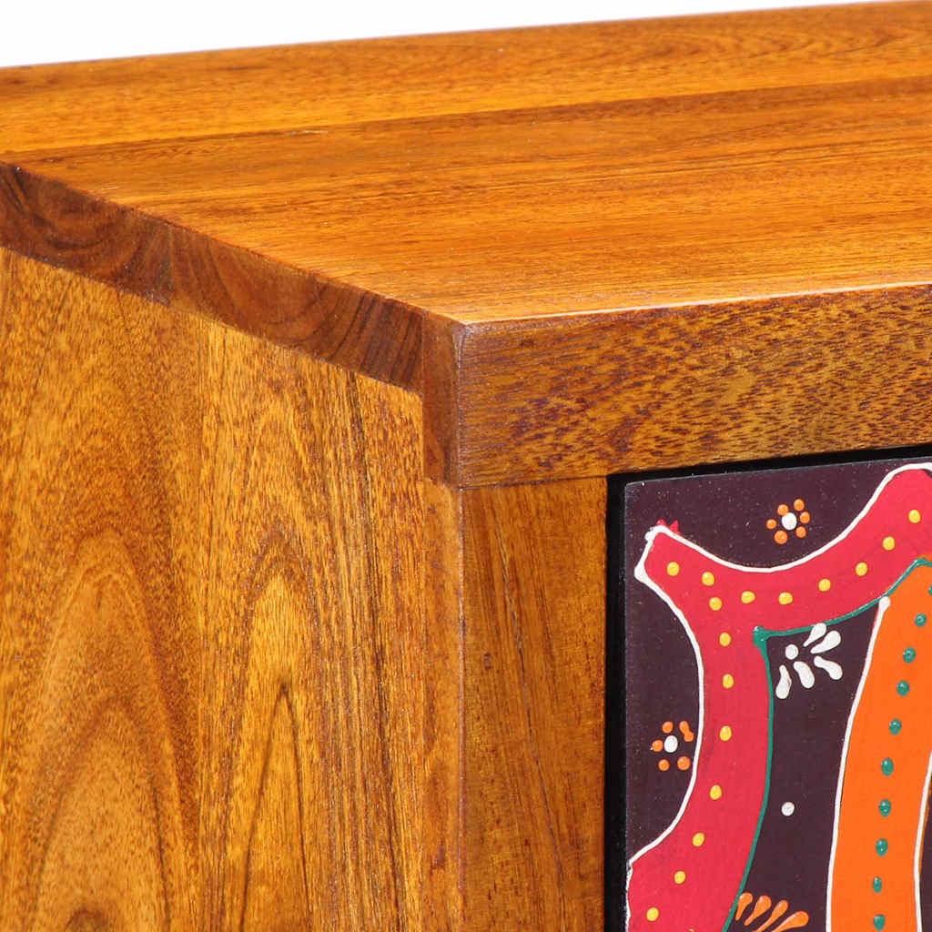 Nattbordskap med skuff 2 pcs Brun 35 x 30 x 40 cm heltre akasie