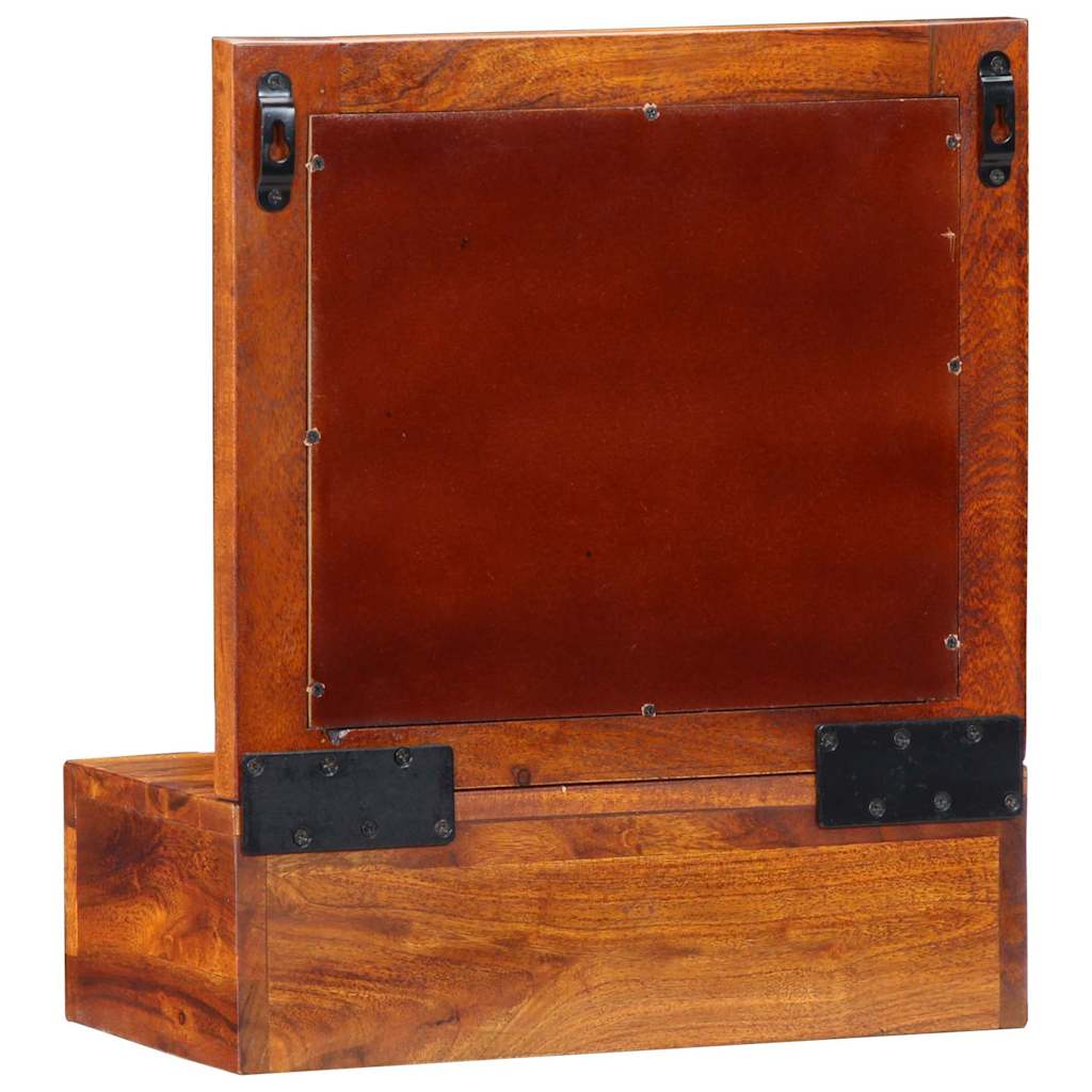 Veggskap med skuff Brun 40 x 20 x 50 cm Solid akasietre