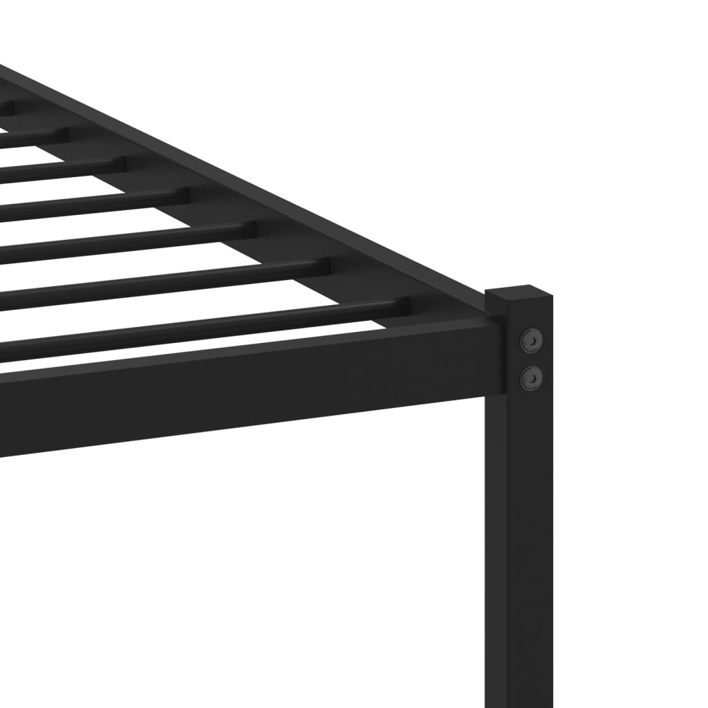 Sengeramme i metall uten madrass røkt eik 135x190 cm