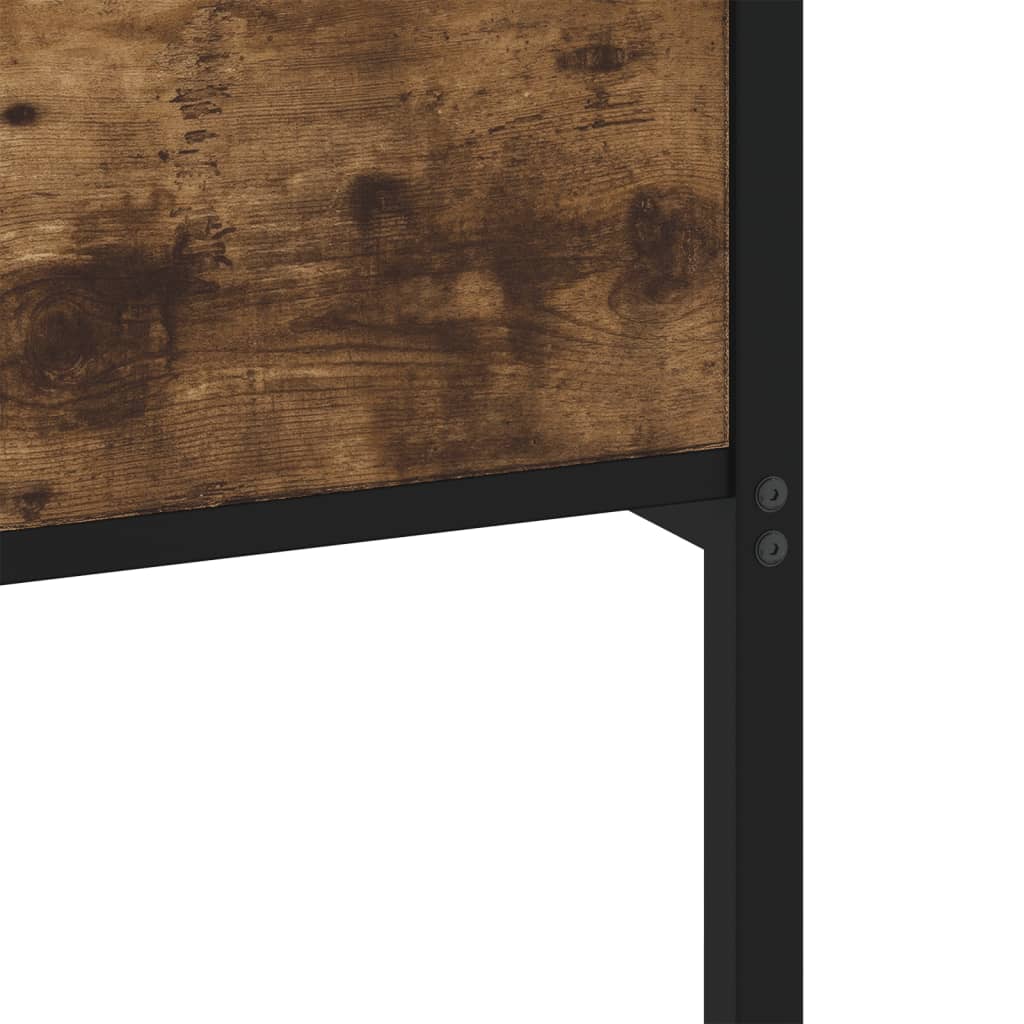 Sengeramme i metall uten madrass røkt eik 120x190 cm