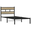 Sengeramme i metall uten madrass sonoma eik 100x190 cm