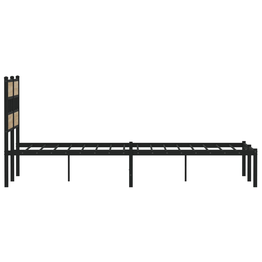 Sengeramme i metall uten madrass sonoma eik 120x200 cm