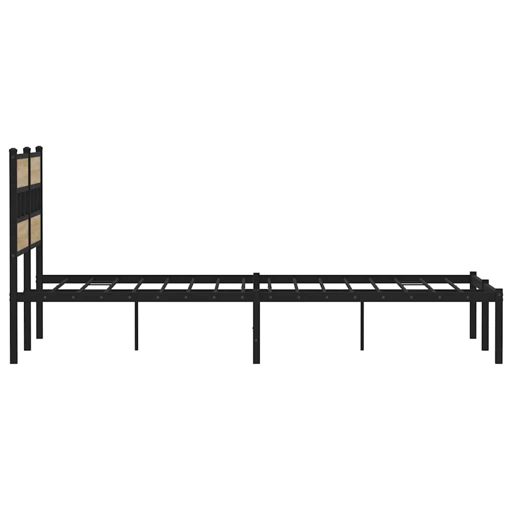 Sengeramme i metall uten madrass sonoma eik 140x190 cm vidaXL