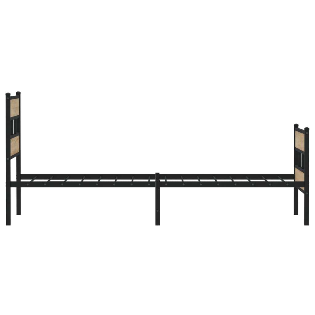 Sengeramme i metall uten madrass sonoma eik 100x190 cm
