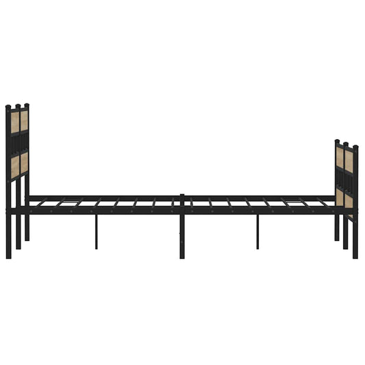 Sengeramme i metall uten madrass sonoma eik 140x190 cm