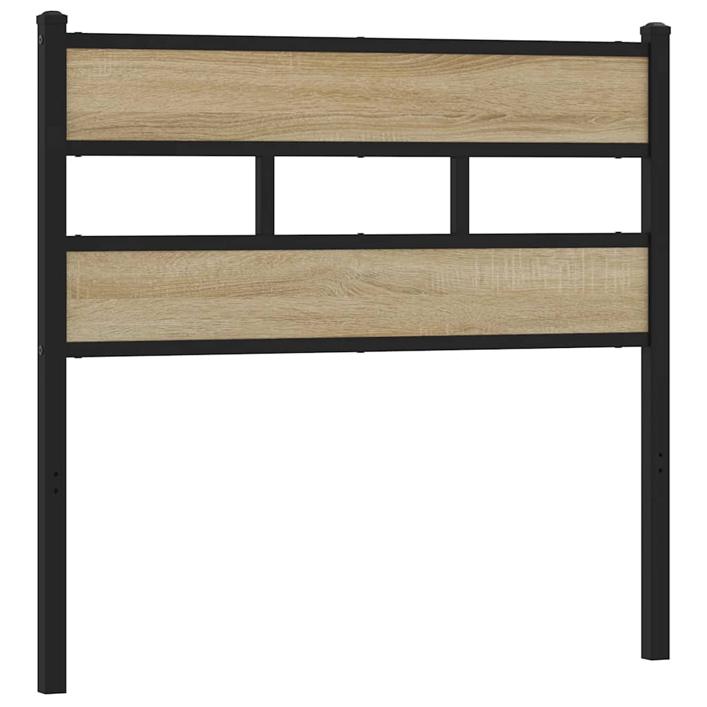 Utskiftbar sengegavl sonoma eik 90 cm jern og konstruert tre vidaXL