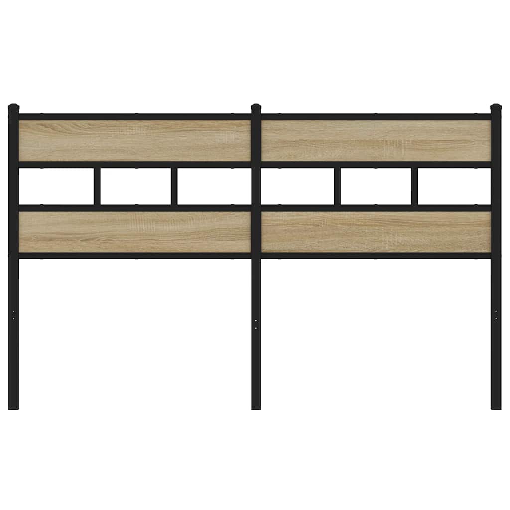 Utskiftbar sengegavl sonoma eik 140 cm jern og konstruert tre vidaXL