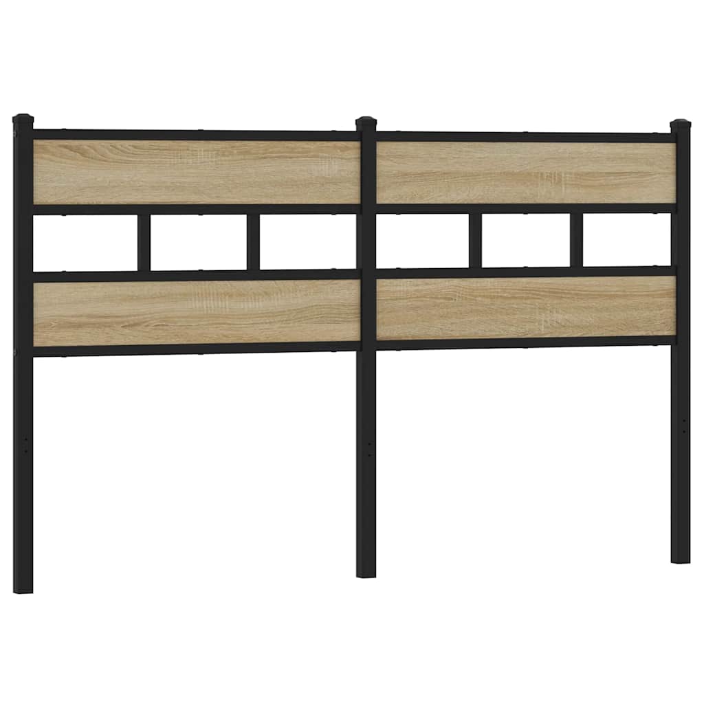 Utskiftbar sengegavl sonoma eik 150 cm jern og konstruert tre vidaXL