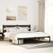 Sengeramme uten madrass med hodegavl brun eik 183x213 cm