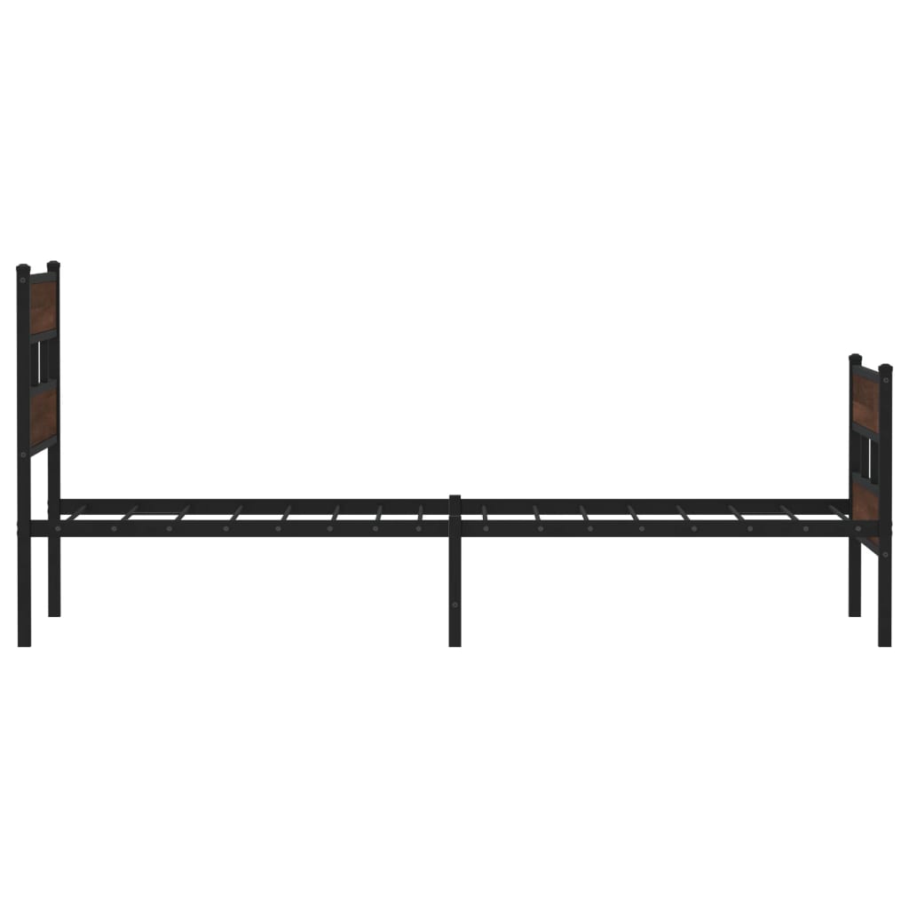 Sengeramme uten madrass med fotgavl brun eik 75x190 cm