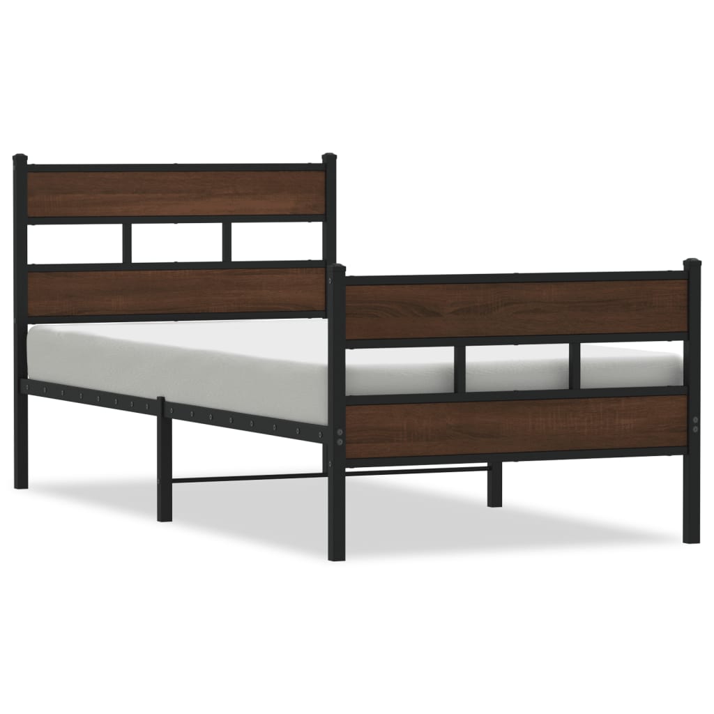 Sengeramme uten madrass med hodegavl og fotgavl 90x190 cm
