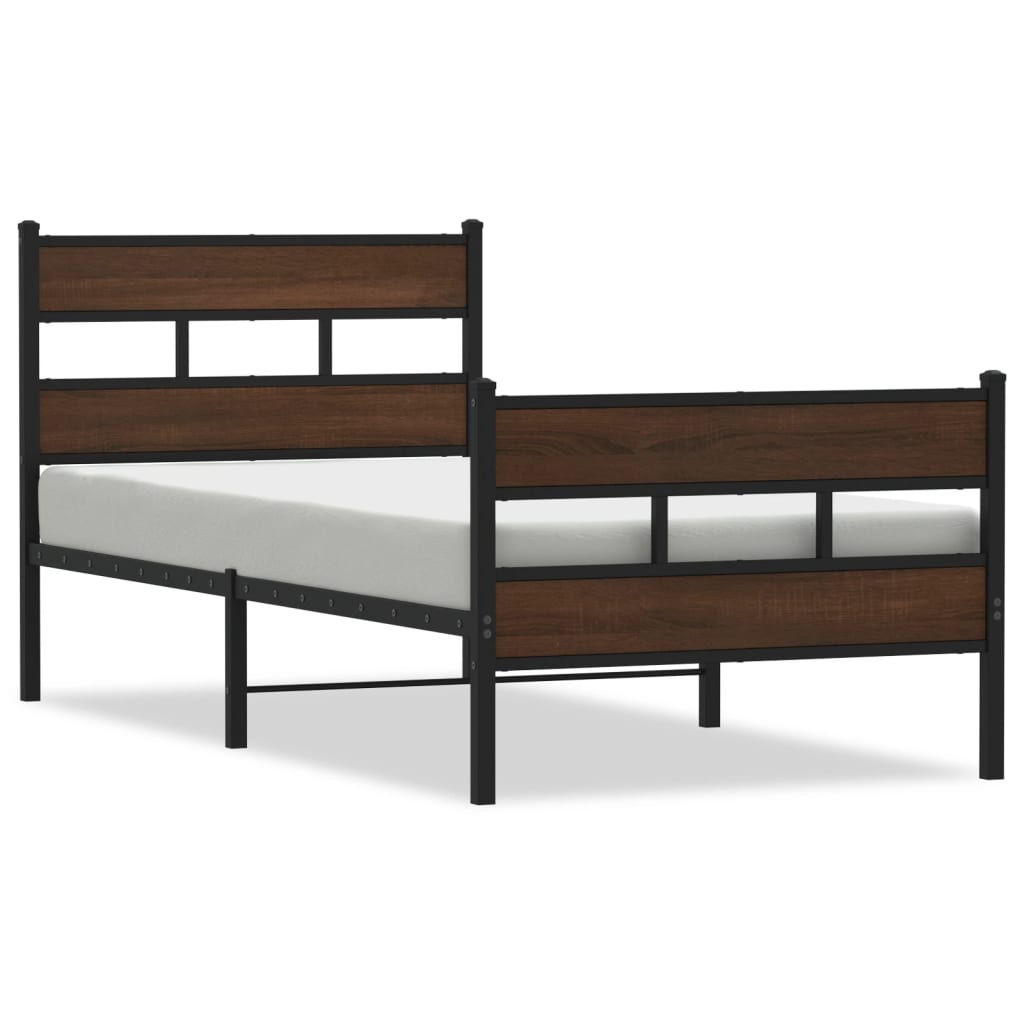 Sengeramme uten madrass med hodegavl og fotgavl 100x200 cm