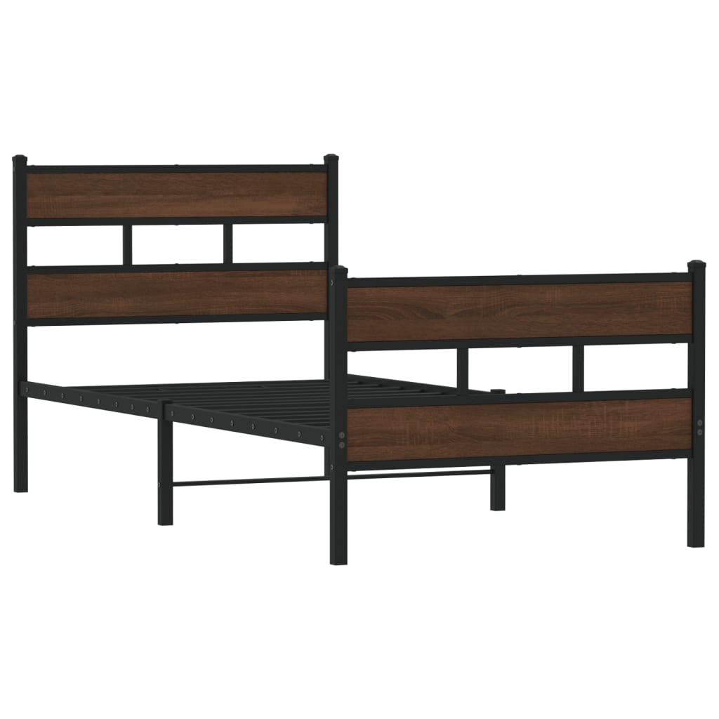 Sengeramme uten madrass med hodegavl og fotgavl 100x200 cm