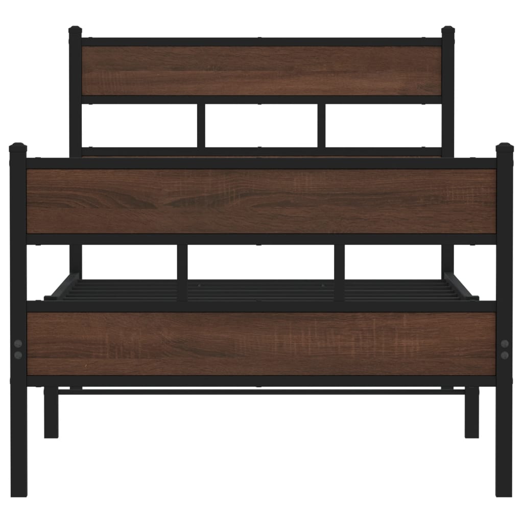 Sengeramme uten madrass med hodegavl og fotgavl 100x200 cm