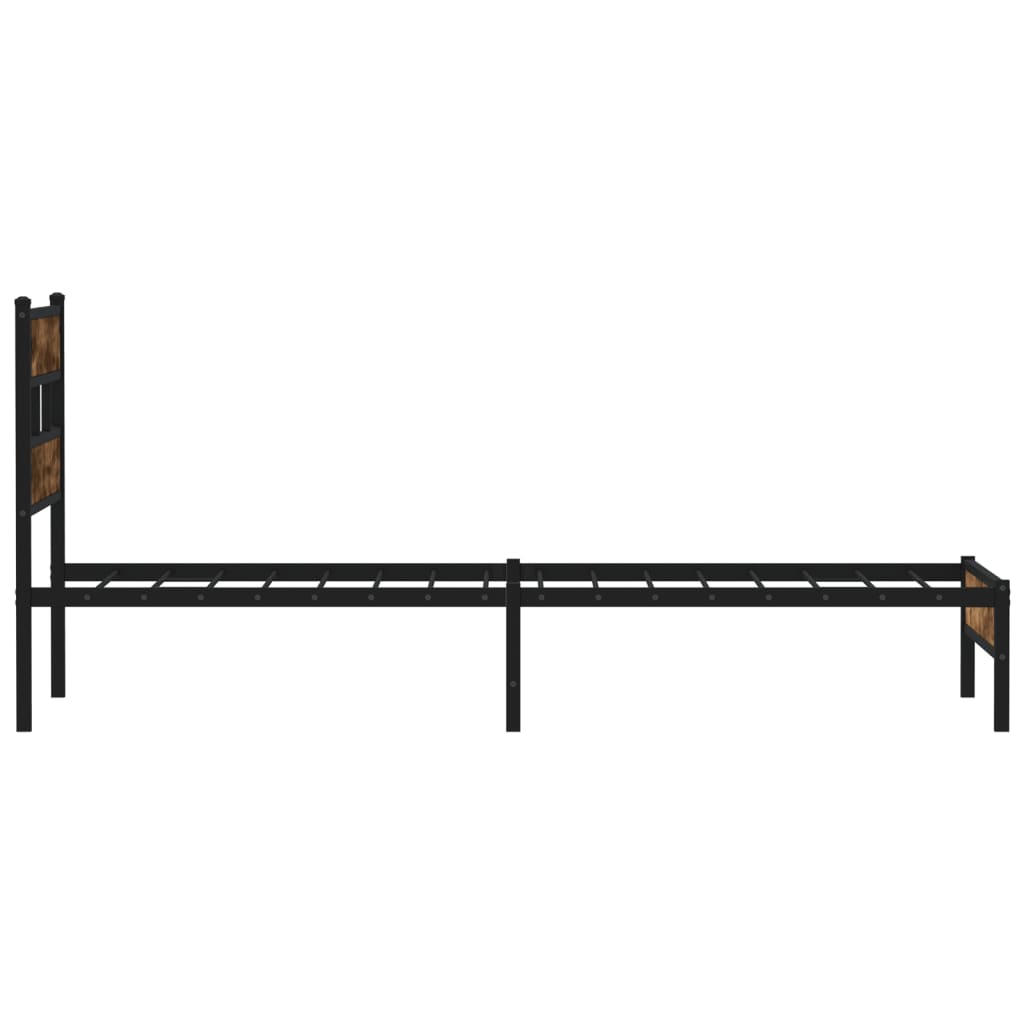 Sengeramme uten madrass med hodegavl sonoma eik 90x200 cm