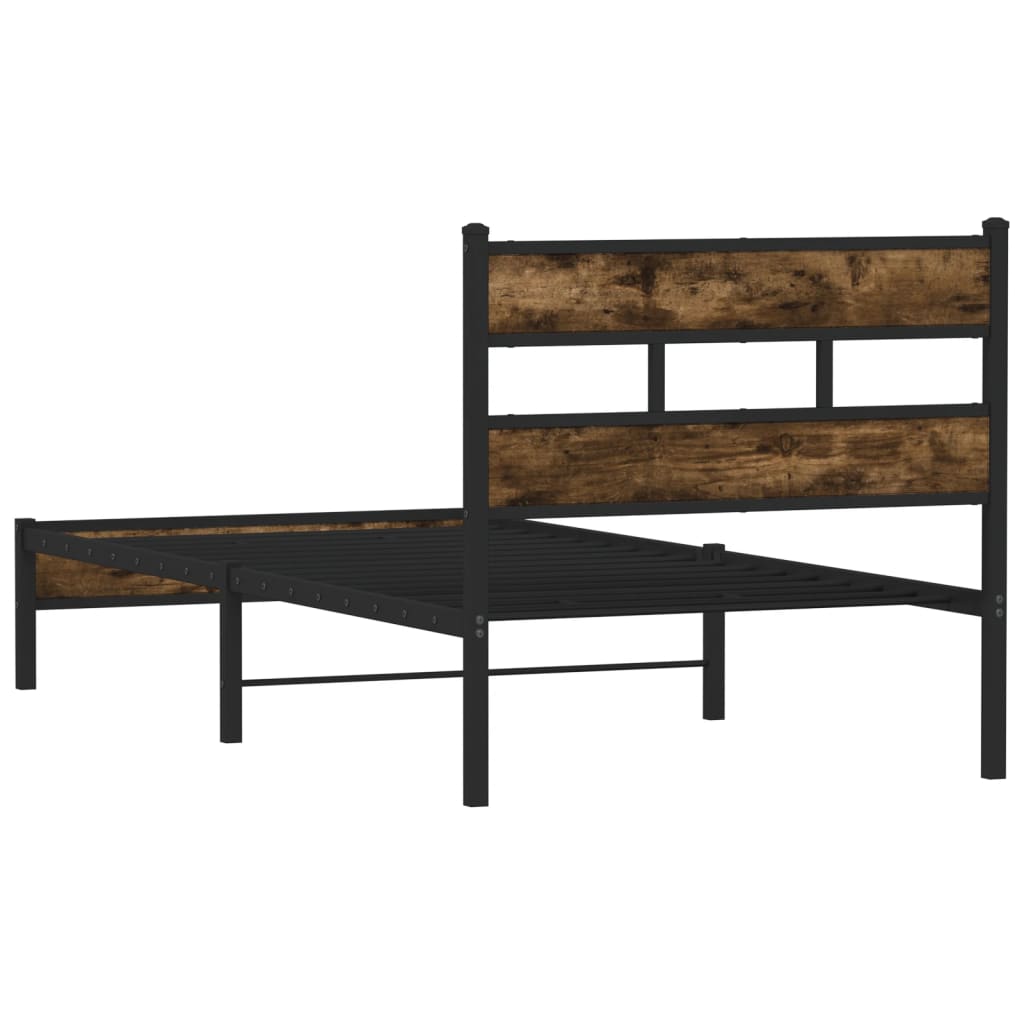 Sengeramme uten madrass med hodegavl sonoma eik 90x200 cm