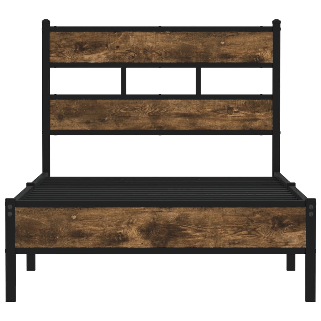 Sengeramme uten madrass med hodegavl sonoma eik 100x190 cm