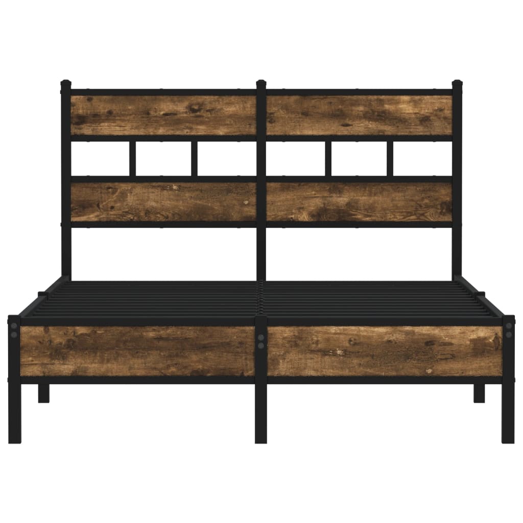 Sengeramme uten madrass med hodegavl sonoma eik 120x190 cm