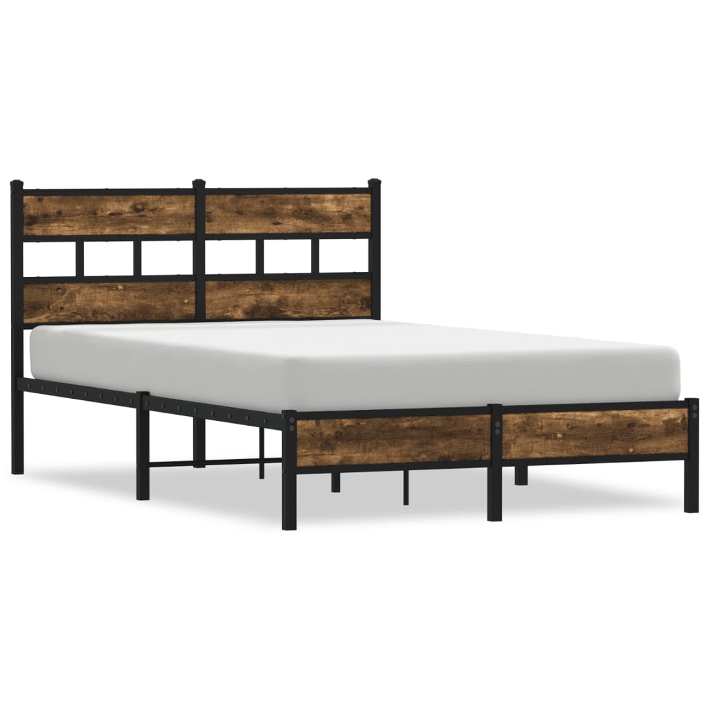 Sengeramme uten madrass med hodegavl sonoma eik 120x200 cm
