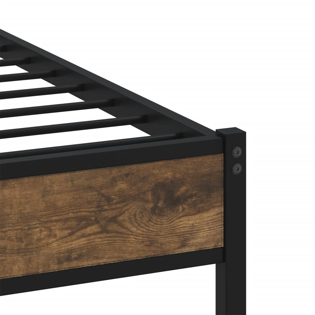 Sengeramme uten madrass med hodegavl sonoma eik 120x200 cm