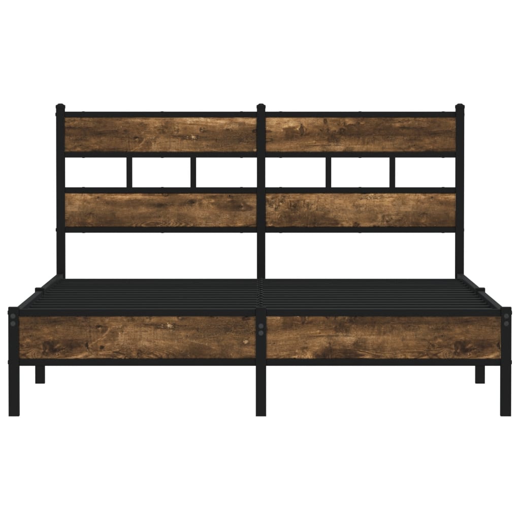 Sengeramme uten madrass med hodegavl sonoma eik 140x190 cm