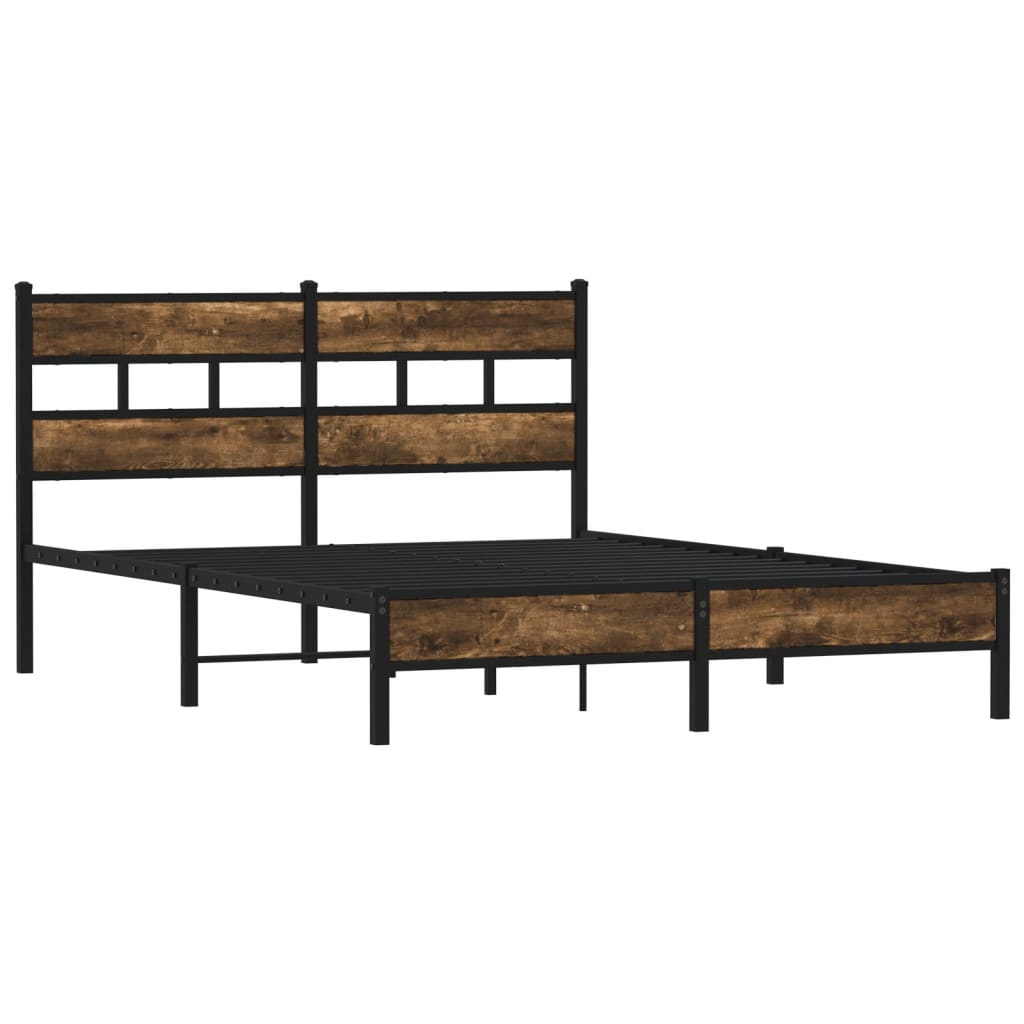 Sengeramme uten madrass med hodegavl sonoma eik 150x200 cm