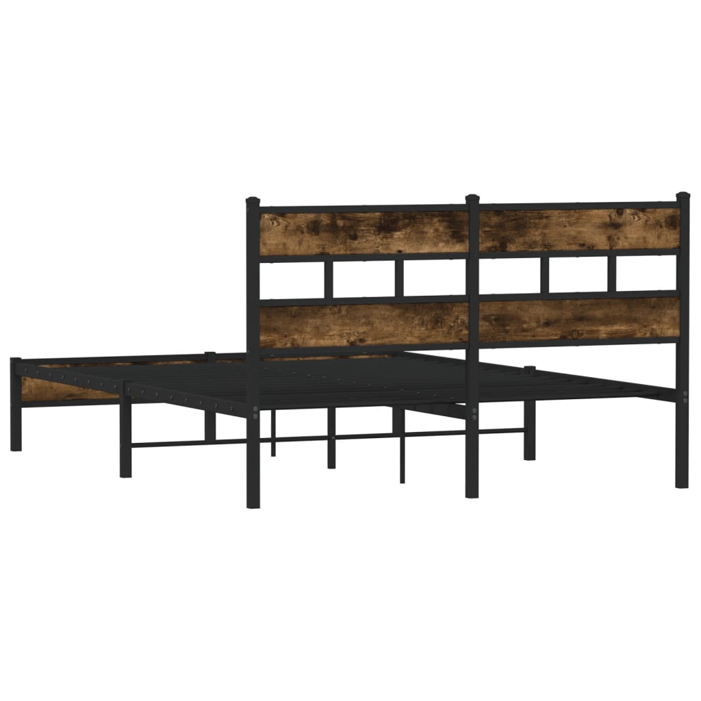 Sengeramme uten madrass med hodegavl sonoma eik 160x200 cm vidaXL