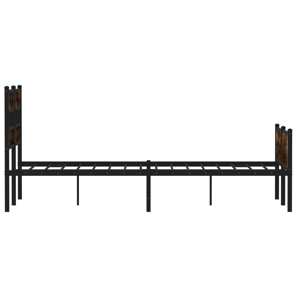 Sengeramme uten madrass røkt eik 120x200 cm konstruert tre