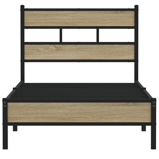 Sengeramme uten madrass sonoma eik 80x200 cm konstruert tre