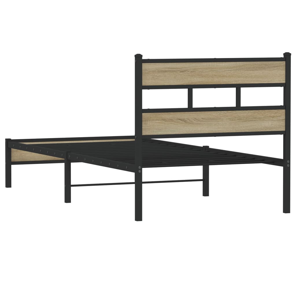 Sengeramme uten madrass sonoma eik 90x190 cm konstruert tre