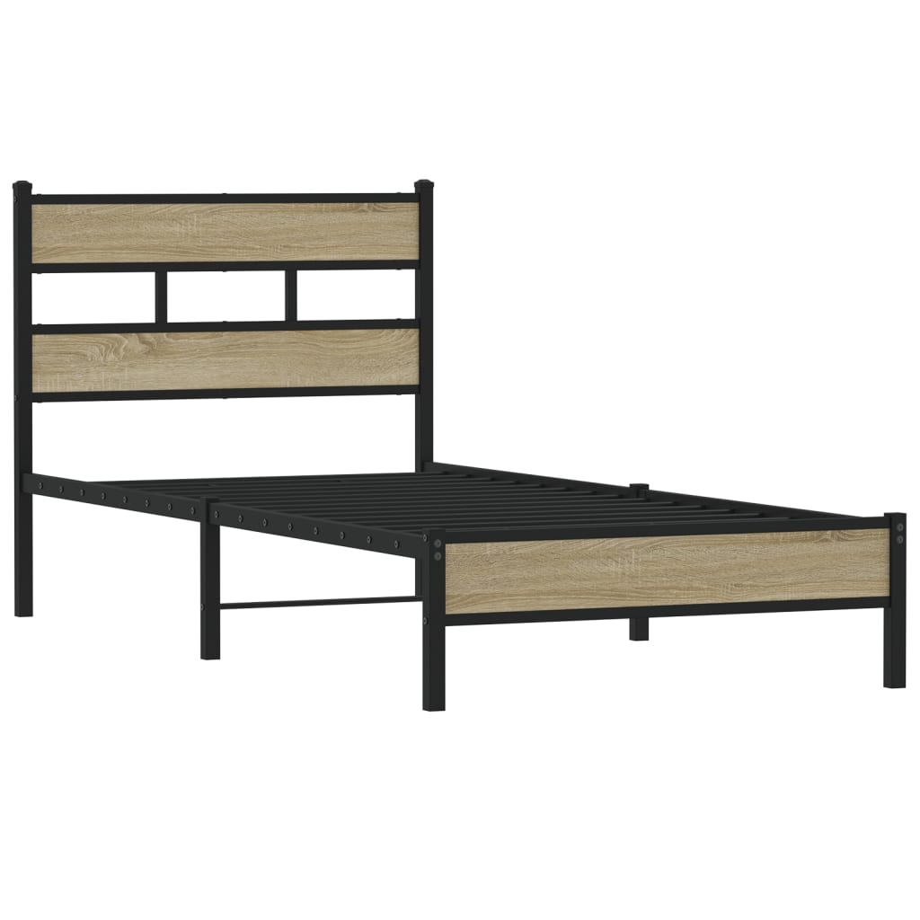 Sengeramme uten madrass sonoma eik 90x200 cm konstruert tre