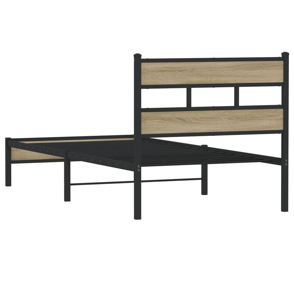 Sengeramme uten madrass sonoma eik 90x200 cm konstruert tre