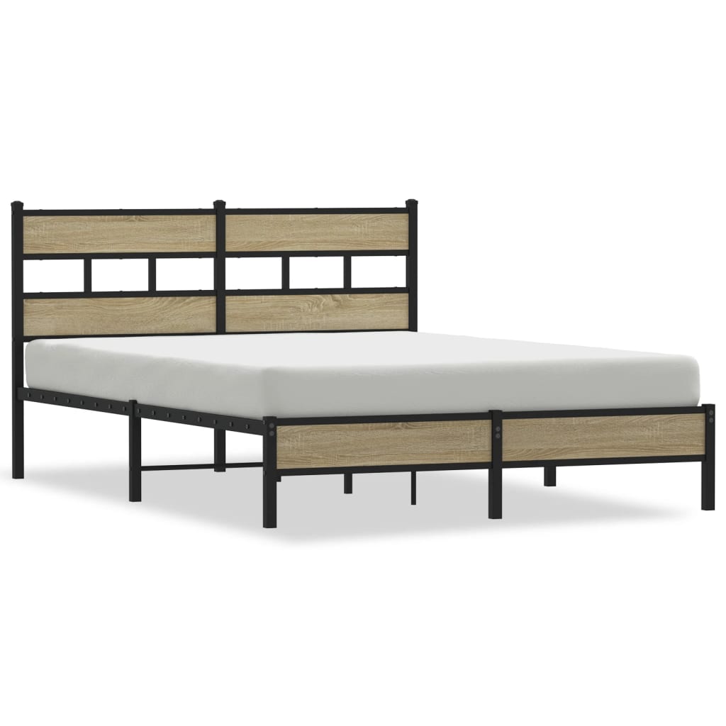 Sengeramme uten madrass sonoma eik 140x190 cm konstruert tre