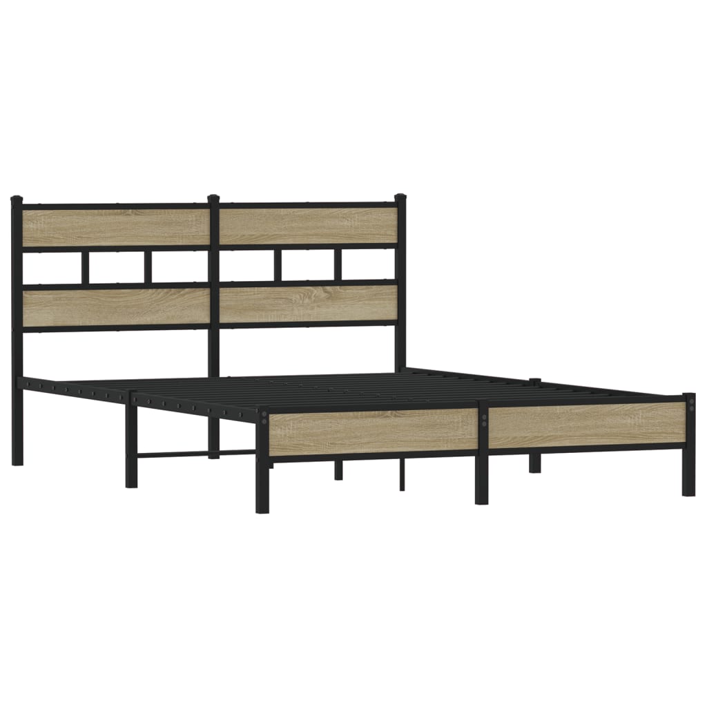 Sengeramme uten madrass sonoma eik 140x190 cm konstruert tre