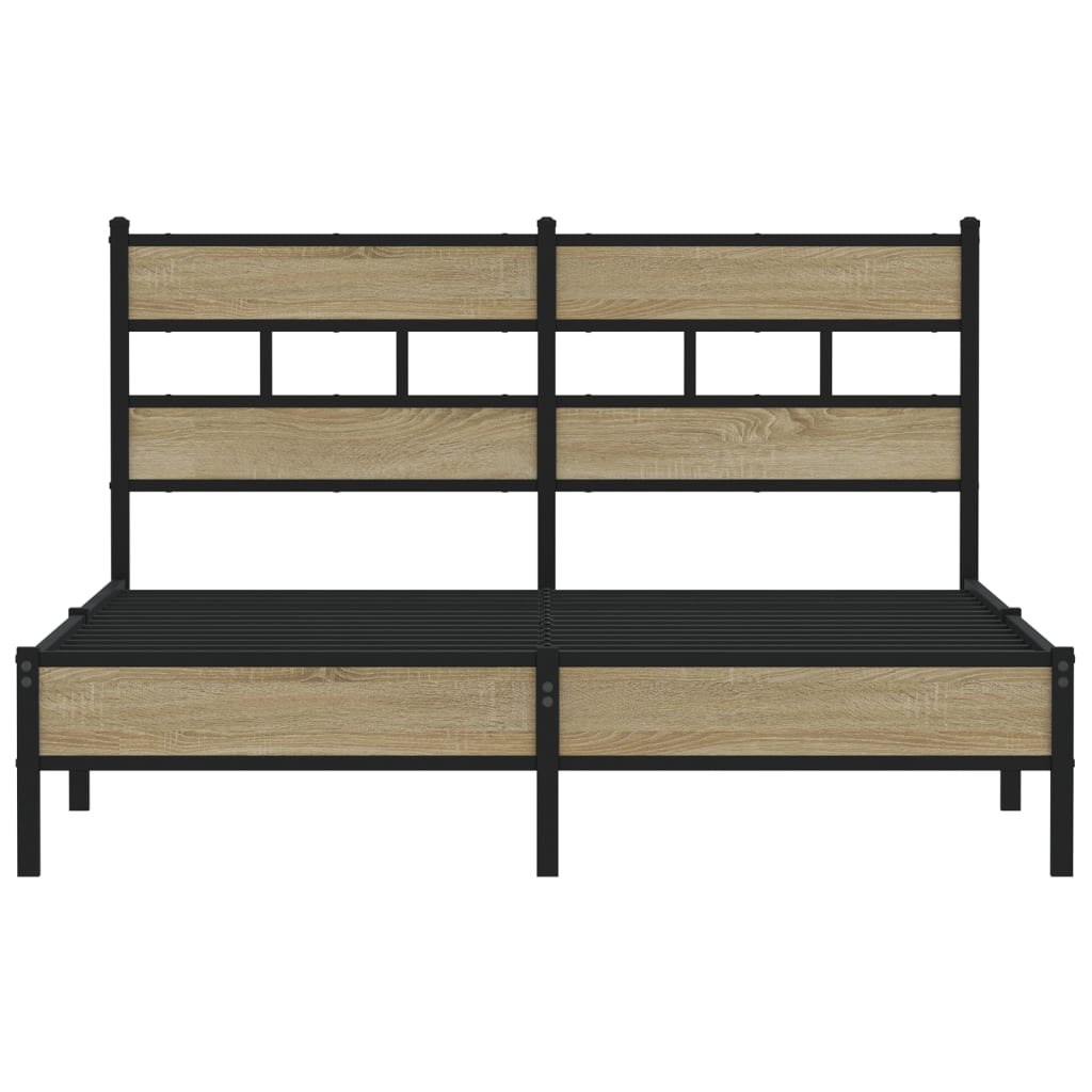 Sengeramme uten madrass sonoma eik 150x200 cm konstruert tre