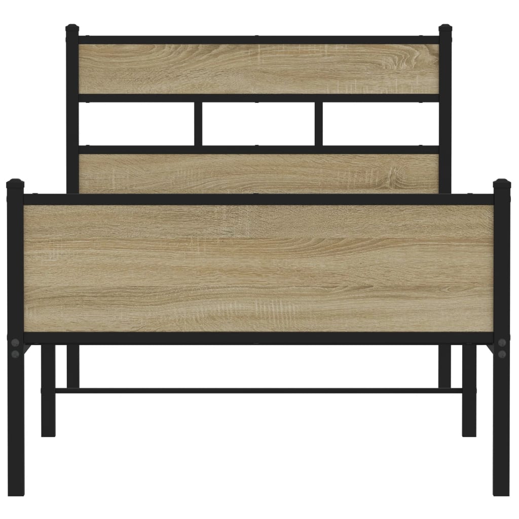 Sengeramme uten madrass sonoma eik 75x190 cm konstruert tre