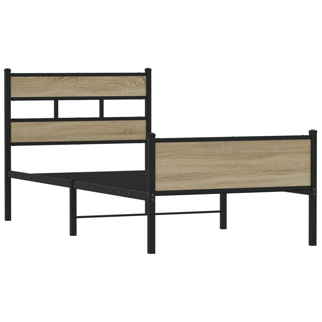Sengeramme uten madrass sonoma eik 107x200 cm konstruert tre