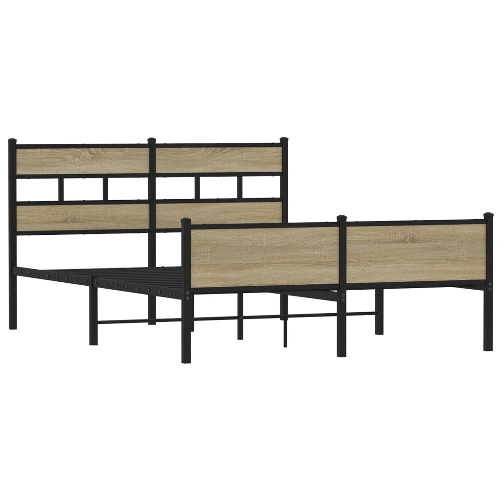 Sengeramme uten madrass sonoma eik 140x200 cm konstruert tre