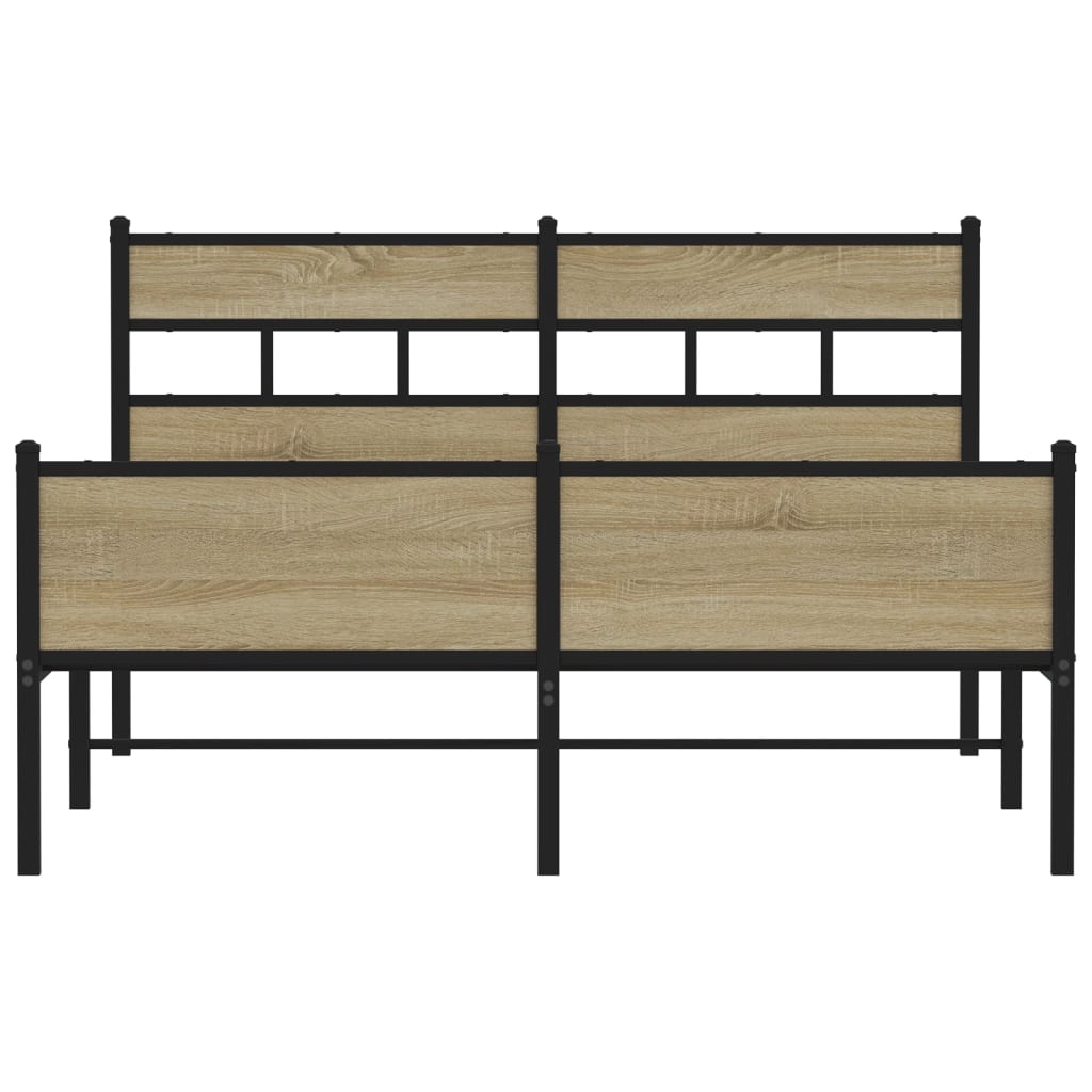 Sengeramme uten madrass sonoma eik 140x200 cm konstruert tre