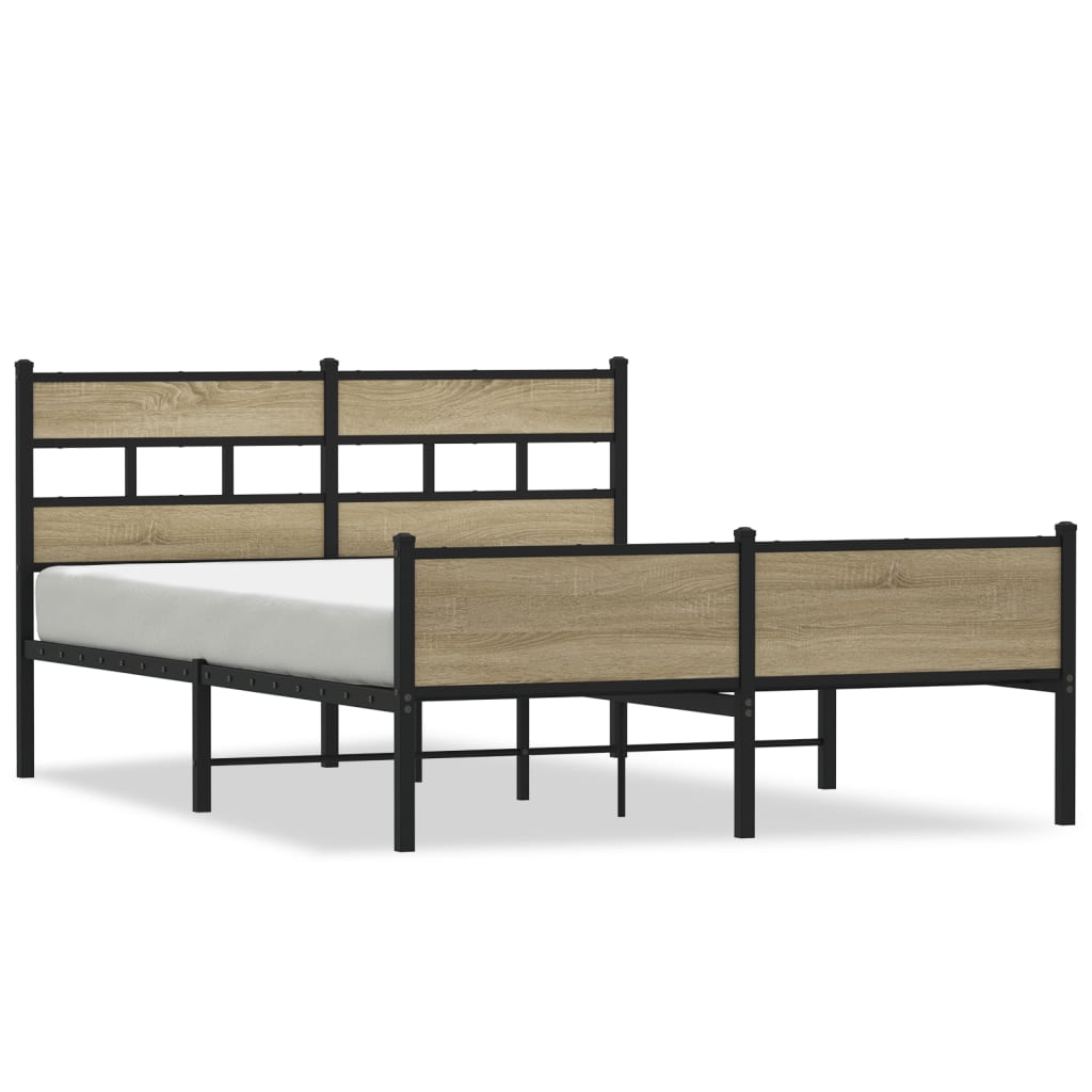 Sengeramme uten madrass sonoma eik 150x200 cm konstruert tre