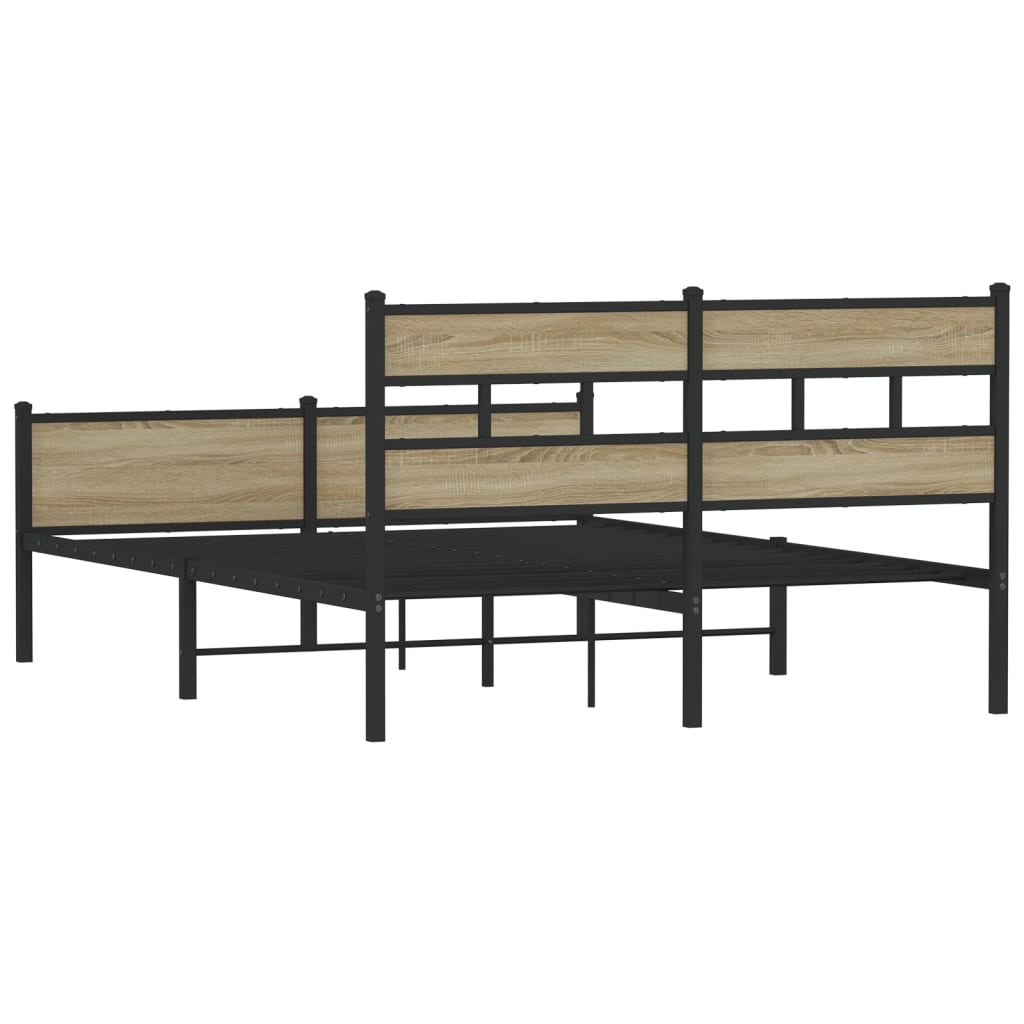 Sengeramme uten madrass sonoma eik 150x200 cm konstruert tre