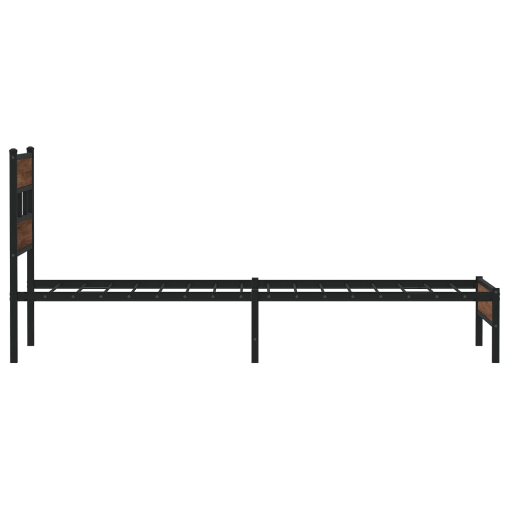 Sengeramme uten madrass brun eik 90x190 cm konstruert tre