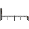 Sengeramme i metall uten madrass brun eik 135x190 cm