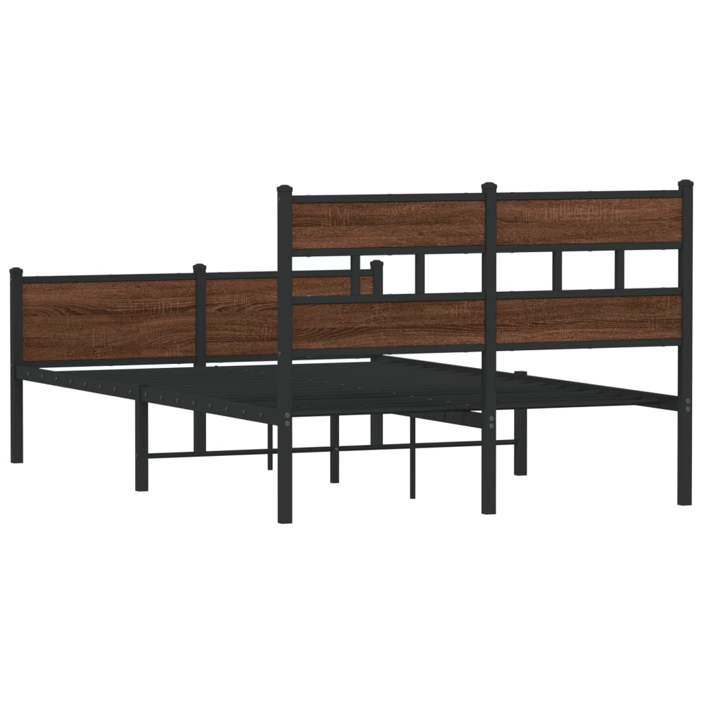 Sengeramme uten madrass brun eik 120x200 cm konstruert tre