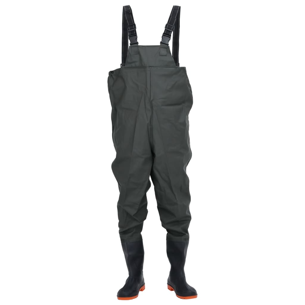 Vadebukser med støvler mørkegrønn størrelse 43