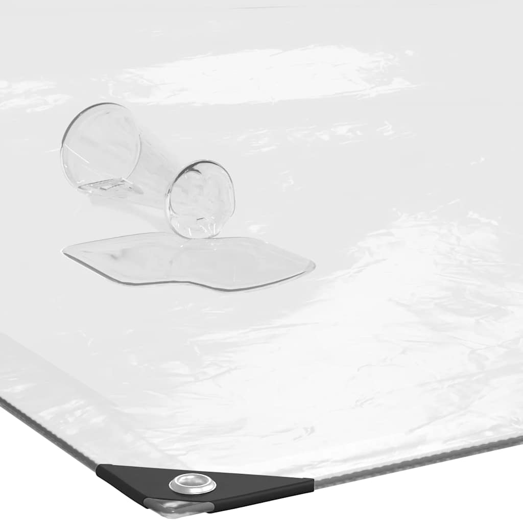 Klar presenning med maljer 1x6 m polyetylen