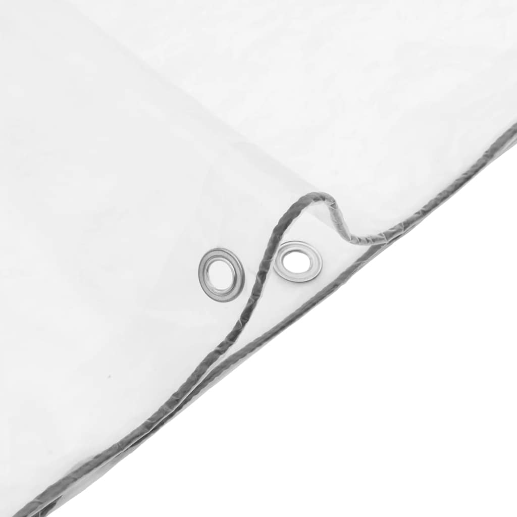 Klar presenning med maljer 1x8 m polyetylen