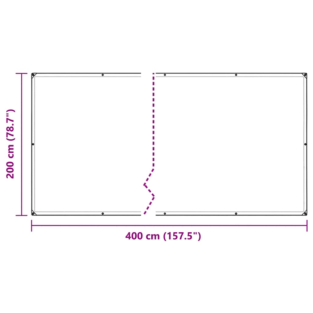 Klar presenning med maljer 2x4 m polyetylen